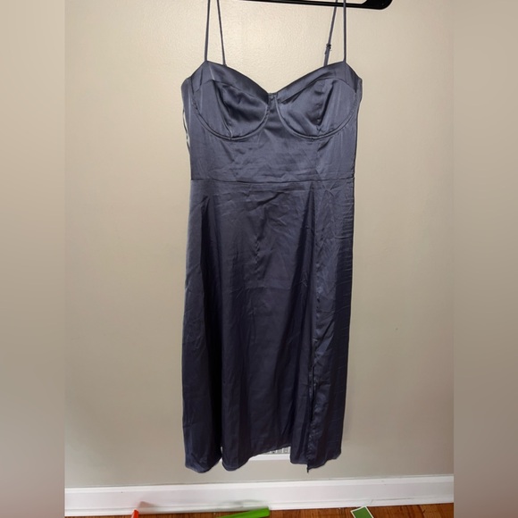 [ASTR THE LABEL] Bustier Satin Midi Dress - Picture 6 of 8